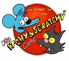 The Itchy & Scratchy Game (prototype) Title Screen